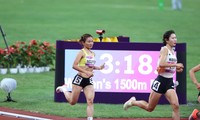Nguyễn Thị Oanh không thể cạnh tranh được với các chân chạy tốc độ Bahrain (ảnh Linh Hoàng)
