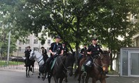 Mục kích cảnh sát Nga cưỡi tuấn mã tuần tra sân đấu World Cup