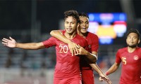 Osvaldo mừng bàn nhân đôi cách biệt cho Indonesia. Ảnh: Vnexpress