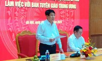 Thường trực Ban Bí thư Lương Cường làm việc với Ban Tuyên giáo Trung ương 