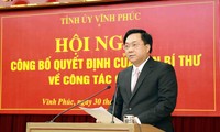 Ban Bí thư Trung ương Đảng điều động, chỉ định nhân sự ở Vĩnh Phúc