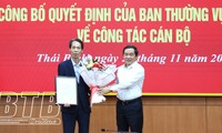 Công bố quyết định của Ban Thường vụ Tỉnh ủy Thái Bình về công tác cán bộ