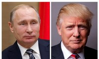 Tổng thống Nga Vladimir Putin (trái) và Tổng thống Mỹ Donald Trump