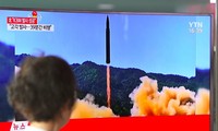 Hình ảnh về vụ thử tên lửa mới nhất do Triều Tiên công bố.