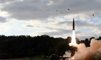 Hàn Quốc đã phóng tên lửa đạn đạo Huynmoo-2 về phía biển ít phút sau khi Triều Tiên phóng tên lửa qua Nhật Bản. Ảnh do quân đội Hàn Quốc cung cấp