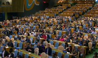 Quang cảnh phòng hội nghị trước lúc diễn ra cuộc bỏ phiếu của UNGA về Jerusalem.