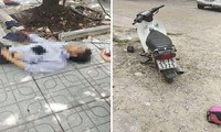 Người đàn ông gục chết khi đang đi xe máy giữa trưa. Ảnh: TN
