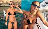 Rita Ora ‘thả dáng’ nóng bỏng, khoe ngực đầy với bikini trên biển