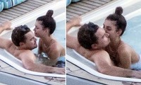 Leonardo DiCaprio được bạn gái siêu mẫu kém 22 tuổi ôm hôn ở bể bơi