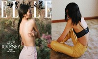 Siêu mẫu Victoria&apos;s Secret gốc Hoa ngực trần trên tạp chí