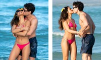 Sao truyền hình Anh hôn đắm đuối bạn gái người mẫu ‘bốc lửa’ trên bãi biển