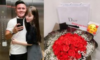 Hậu bị hack Facebook, Quang Hải tặng hoa và đồ hiệu cho Huỳnh Anh