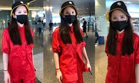 Hoa hậu Hoàn Vũ Trung Quốc Trương Manh đắp mặt nạ, đeo khẩu trang ở sân bay gây sốc