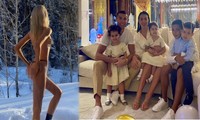 Sao quốc tế đón 2021: Stella Maxwell bán nude giữa tuyết, Ronaldo bên gia đình
