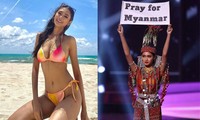 Hoa hậu Hoàn vũ Myanmar tung ảnh bikini ‘bốc lửa’ sau khi bác tin bị truy nã