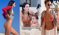 Kendall Jenner và Hailey Bieber đọ dáng ‘bỏng mắt’ với bikini 