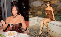 Kim Kardashian diện váy ngắn ‘o ép’ vòng một giữa tin đồn dùng app hẹn hò online