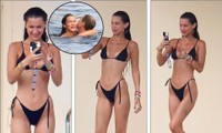 Bella Hadid sexy hết nấc với bikini bé xíu, cùng bạn trai mới ‘tình bể bình’ trên biển