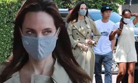 Angelina Jolie dẫn anh em Pax Thiên đi mua sắm giữa tin đồn hẹn hò trai trẻ
