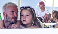 David Beckham trông con cho vợ đi chơi, Harper Seven quấn quýt bố không rời