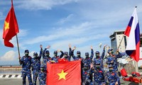 Đội tuyển Hải quân Nhân dân Việt Nam đã có một ngày thi đấu thành công ngoài mong đợi. Ảnh QĐND