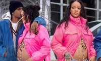Rihanna khoe bụng giữa trời tuyết lạnh, xác nhận mang thai con đầu lòng