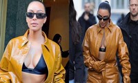 Kim Kardashian phanh áo lộ nội y dạo phố giữa lúc chồng cũ liên tục ‘khủng bố’