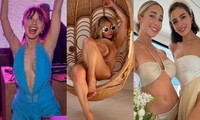 Jessica Simpson khỏa thân, Hoa hậu Olivia Culpo cùng chị gái dự tiệc bikini