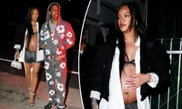 Bà bầu Rihanna phanh áo lộ nội y đi ăn tối cùng A$AP Rocky sau vụ bắt giữ bất ngờ