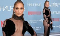 Jennifer Lopez sexy táo bạo với đầm xuyên thấu