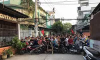 Lực lượng chức năng phong tỏa hiện trường. Ảnh: PV