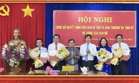 Hội nghị công bố quyết định của Ban Bí thư Trung ương Đảng về cán bộ tại Tây Ninh chiều 23/10. Ảnh: TTV11