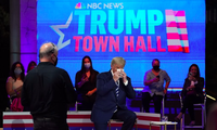 Ông Trump trong phiên hỏi đáp. (Ảnh: AP)