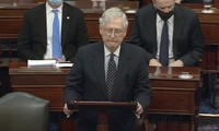 Ông Mitch McConnell, lãnh đạo đảng Cộng hòa tại Thượng viện Mỹ. (Ảnh: AP)