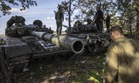 Ở một ngôi làng thuộc Kherson mà Ukraine giành lại gần đây. (Ảnh: Getty)