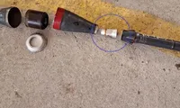 Bức ảnh do Cơ quan Tình báo quốc gia Hàn Quốc cung cấp ngày 8/1 cho thấy một khẩu súng phóng lựu F-7 nghi ngờ được Hamas sử dụng. (Ảnh: Yonhap)