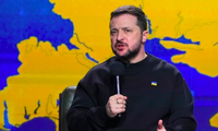 Tổng thống Ukraine Volodymir Zelensky. (Ảnh: AP)