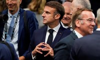 Tổng thống Pháp Emmanuel Macron dự thượng đỉnh NATO tại Washington ngày 11/7. (Ảnh: Reuters)