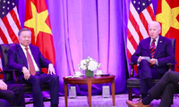 Tổng Bí thư, Chủ tịch nước Tô Lâm trong cuộc hội đàm với Tổng thống Mỹ Joe Biden tại New York. (Ảnh: TTXVN)