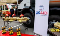 Các nhân viên viện trợ ở Ukraine hoạt động theo chương trình của cơ quan viện trợ Mỹ USAID. (Ảnh: Reuters)