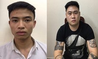 Hai đối tượng tại cơ quan điều tra.