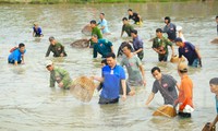 Xuống ruộng nơm cá lấy lộc đầu năm mới