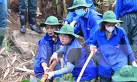 Tuổi trẻ Nghệ An dầm mình dưới nước nạo vét, làm sạch khe suối
