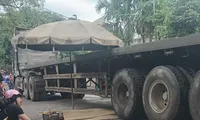 Hiện trường vụ tai nạn khiến một phụ nữ tử vong