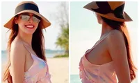 Quế Vân &apos;thả rông&apos; để lộ vòng 1 hớ hênh