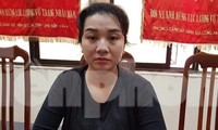 Đối tượng Nguyễn Thị Ngọc Ngà tại cơ quan công an -Ảnh: TL
