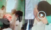 Đoạn clip học sinh đánh nhau phát tán trên mạng xã hội.