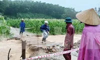 Nơi xảy ra sự việc trẻ bị nước cuốn trôi. (ảnh: N.A)