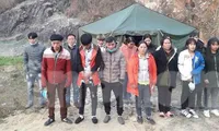 14 công dân nhập cảnh trái phép bị đồn biên phòng Pò Mã phát hiện .Ảnh: TL 