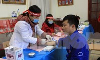 Đoàn viên, thanh niên Cao bằng hưởng ứng hiến máu "Chủ nhật đỏ 2021" .Ảnh: T. Bình 